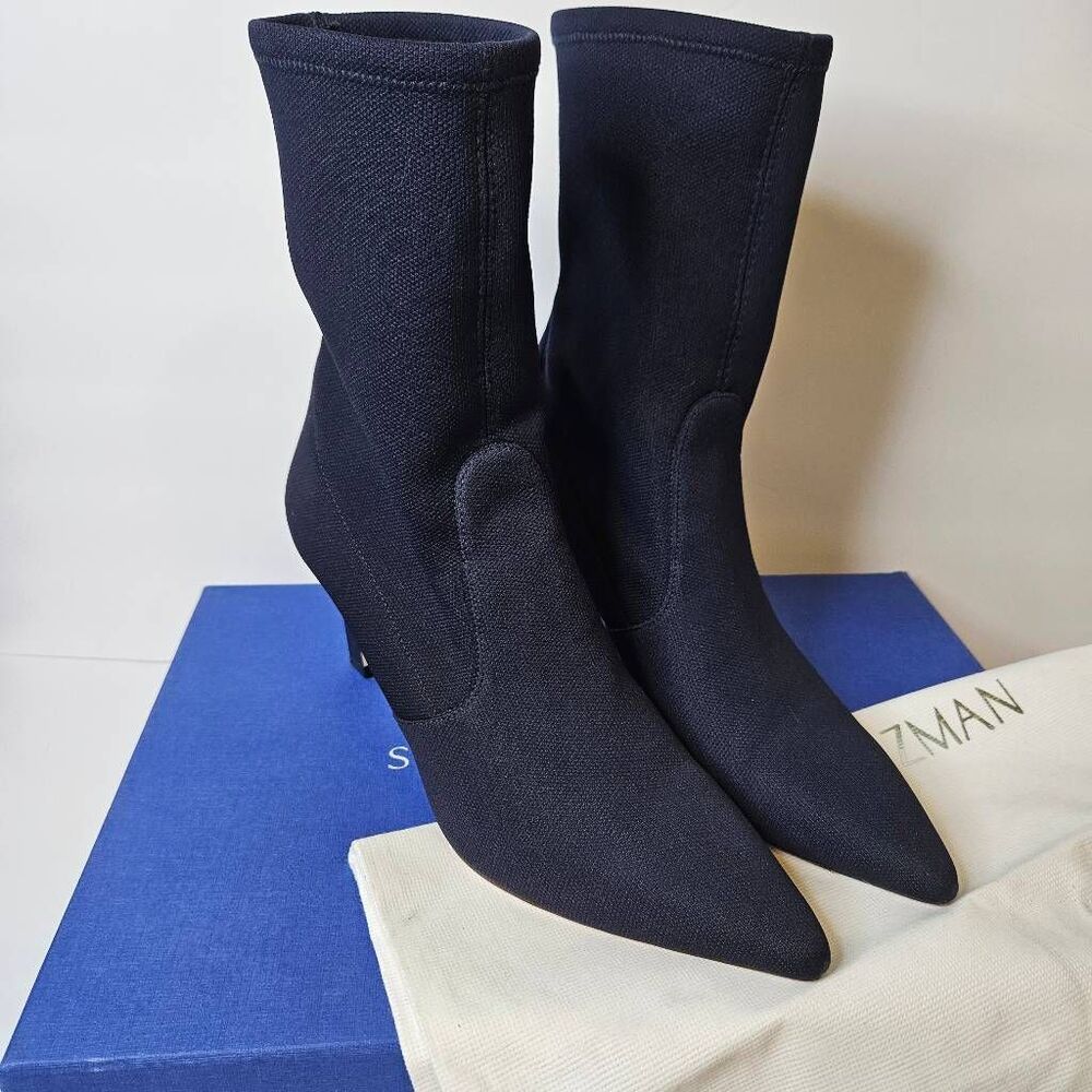 Stuart Weitzman Rapture dark navy sock boots. 9.5